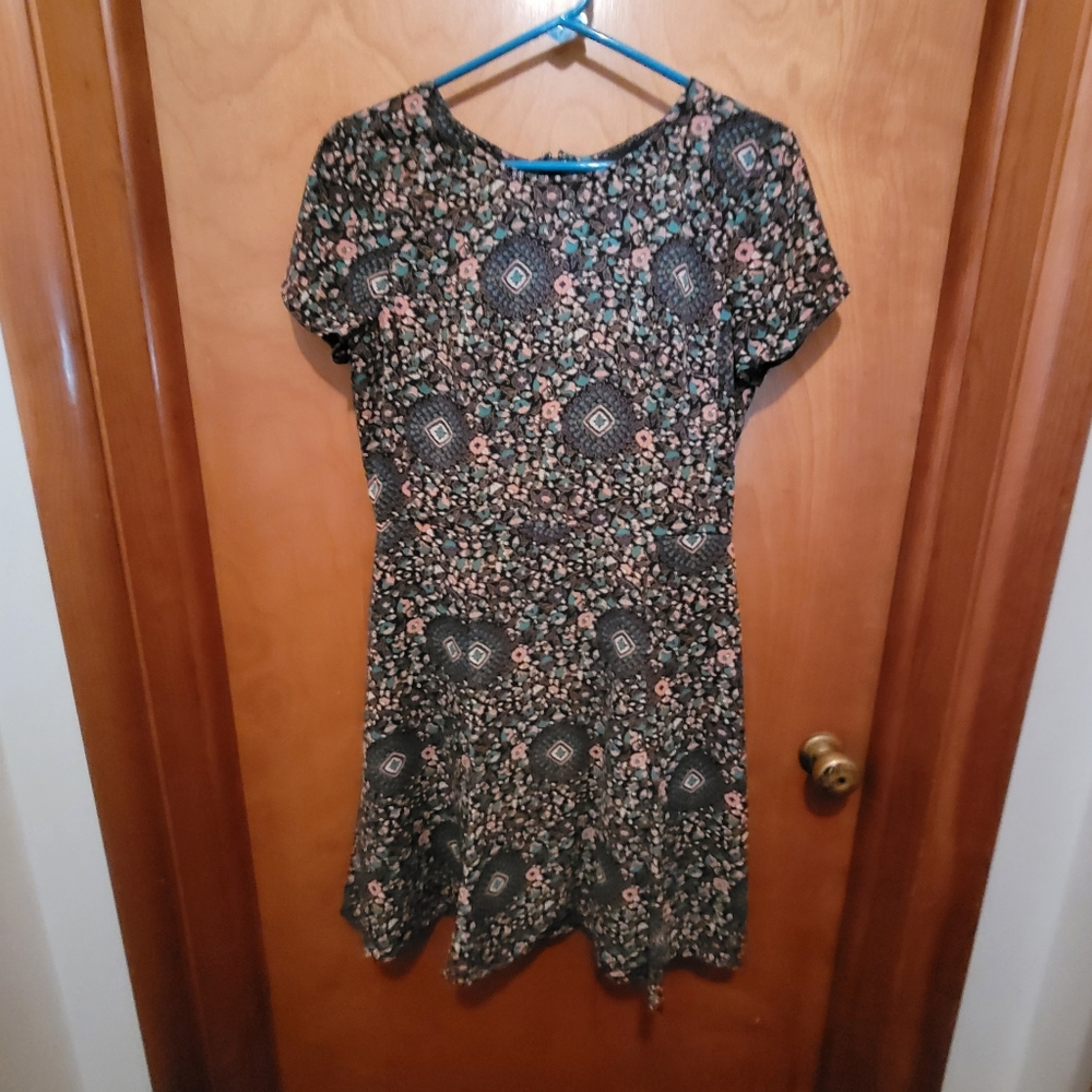 J Crew Floral Flutter Sleeve Dressi